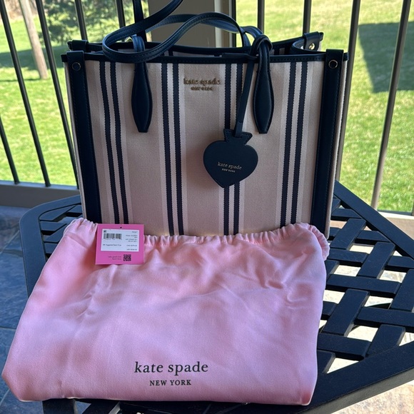 NW tags removed - Kate Spade ♠️ striped fabric and leather tote - Picture 17 of 17